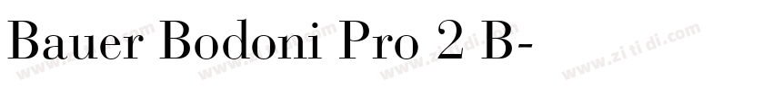 Bauer Bodoni Pro 2 B字体转换
